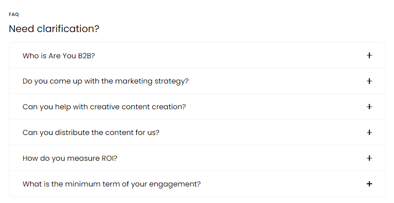 FAQ Objectives